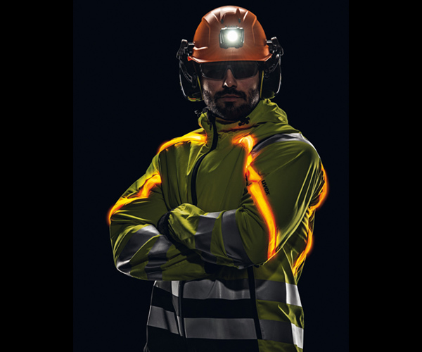 High visibility clothing with LED lighting