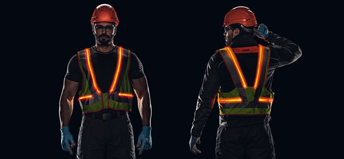 High visibility clothing with LED lighting