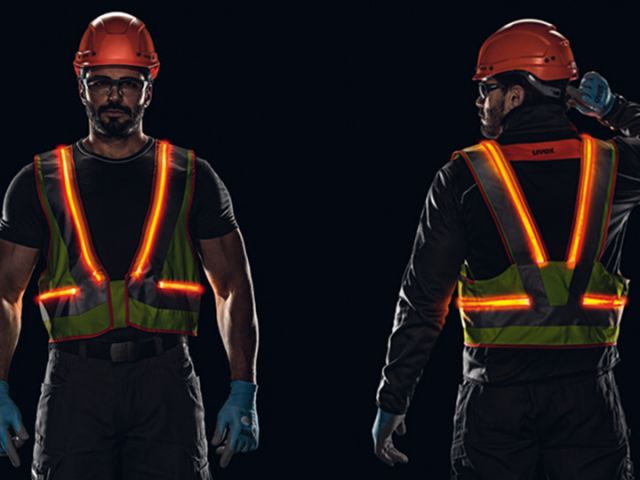 High visibility clothing with LED lighting